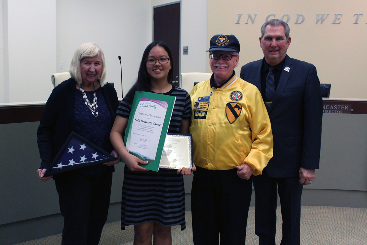 Interview a Veteran Contest's 8th Grade 1st Place Winner Lydia Sunyoung Chung